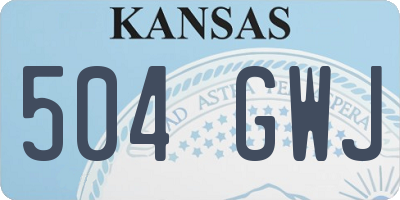 KS license plate 504GWJ