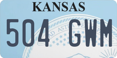 KS license plate 504GWM