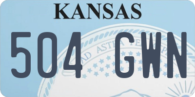 KS license plate 504GWN