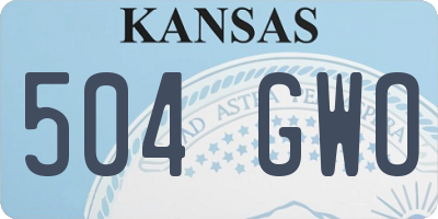 KS license plate 504GWO