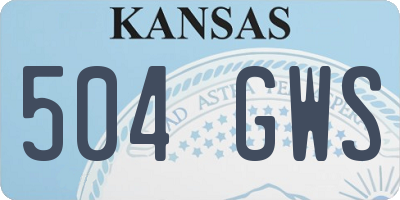 KS license plate 504GWS