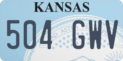 KS license plate 504GWV