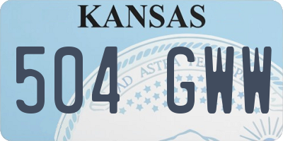 KS license plate 504GWW