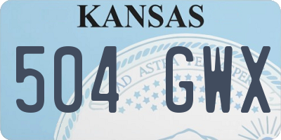 KS license plate 504GWX