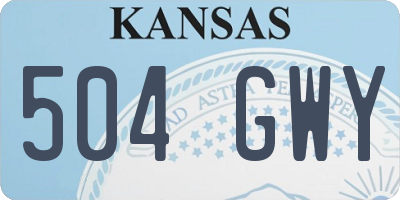 KS license plate 504GWY