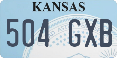 KS license plate 504GXB