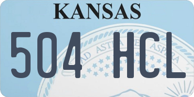 KS license plate 504HCL