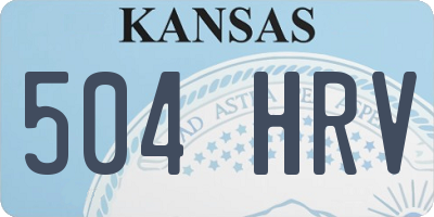 KS license plate 504HRV