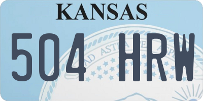 KS license plate 504HRW