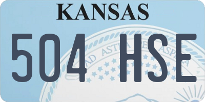 KS license plate 504HSE