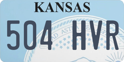 KS license plate 504HVR