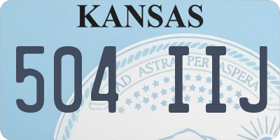 KS license plate 504IIJ