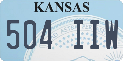 KS license plate 504IIW