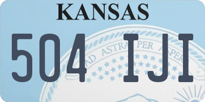KS license plate 504IJI
