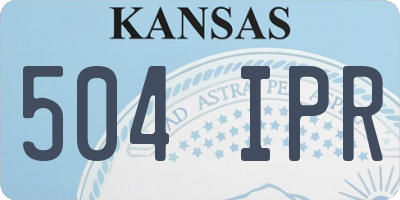 KS license plate 504IPR