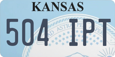 KS license plate 504IPT