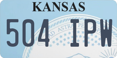 KS license plate 504IPW