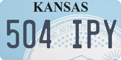 KS license plate 504IPY
