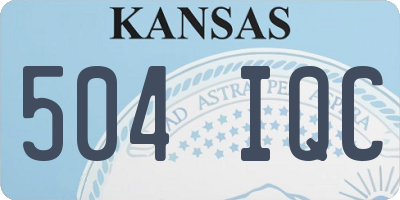 KS license plate 504IQC