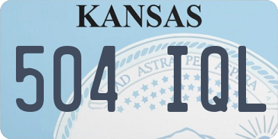 KS license plate 504IQL