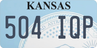 KS license plate 504IQP
