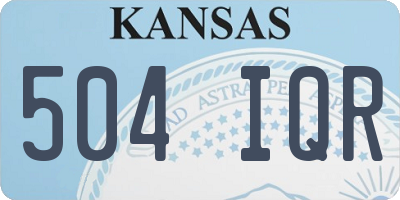 KS license plate 504IQR