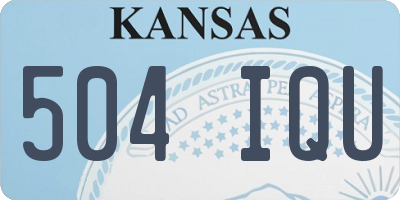 KS license plate 504IQU