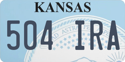 KS license plate 504IRA