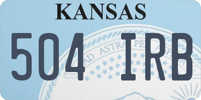 KS license plate 504IRB