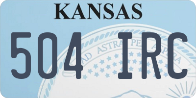 KS license plate 504IRC