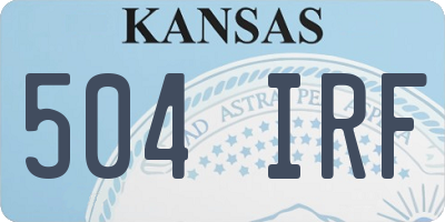 KS license plate 504IRF