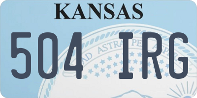 KS license plate 504IRG