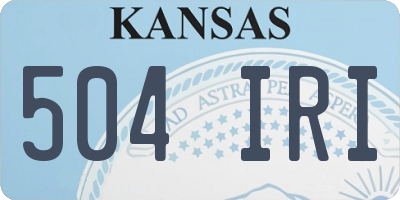KS license plate 504IRI