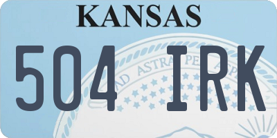 KS license plate 504IRK