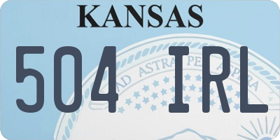 KS license plate 504IRL