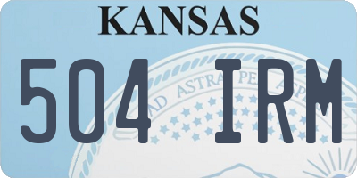 KS license plate 504IRM