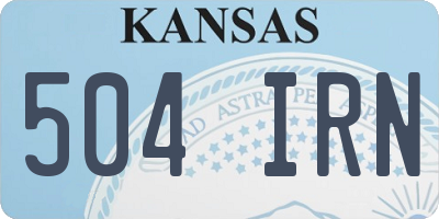 KS license plate 504IRN