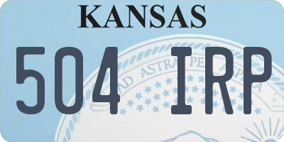 KS license plate 504IRP
