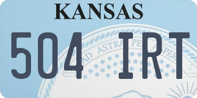 KS license plate 504IRT