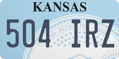 KS license plate 504IRZ