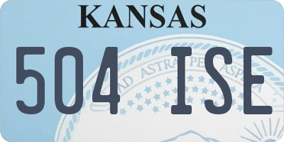 KS license plate 504ISE