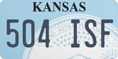 KS license plate 504ISF