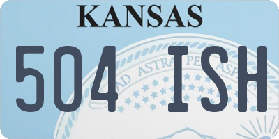 KS license plate 504ISH