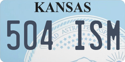 KS license plate 504ISM