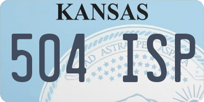KS license plate 504ISP