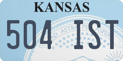 KS license plate 504IST