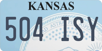 KS license plate 504ISY