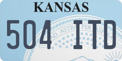 KS license plate 504ITD