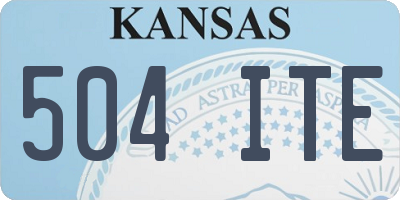 KS license plate 504ITE