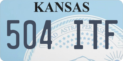 KS license plate 504ITF